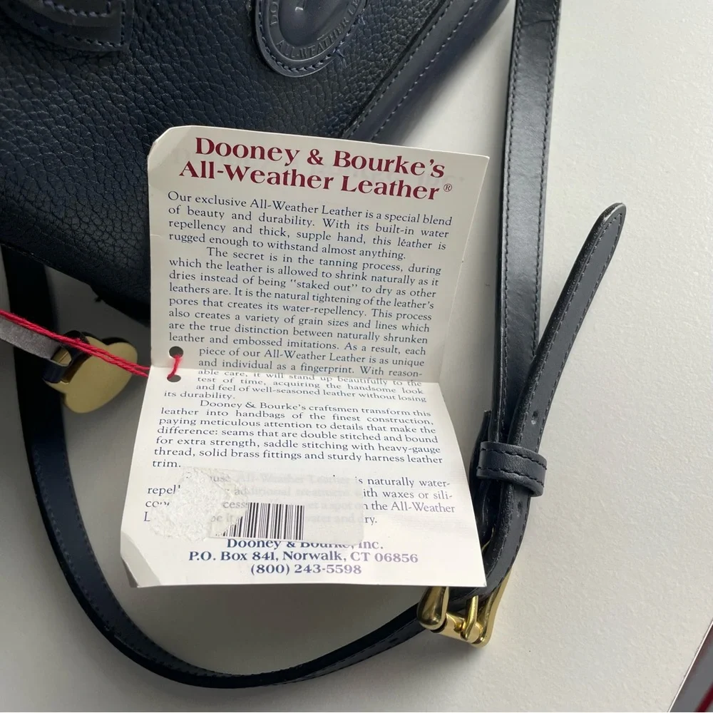 Dooney and Bourke Navy Blue Leather Mini Norfolk Bag crossbody bag - Picture 14 of 16